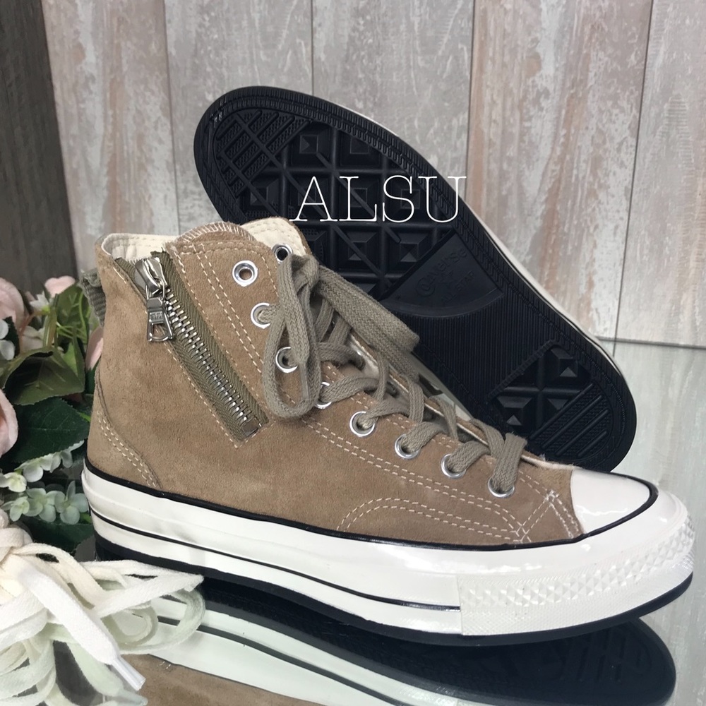 Converse Chuck 70 HI Suede Vellum Tan W AUTHENTIC - Picture 8 of 8